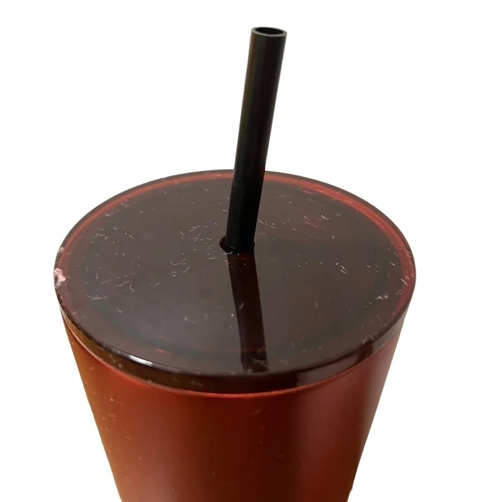 Starbucks Venti 24oz Stainless Steel Cold Cup Maroon Burgundy Matte